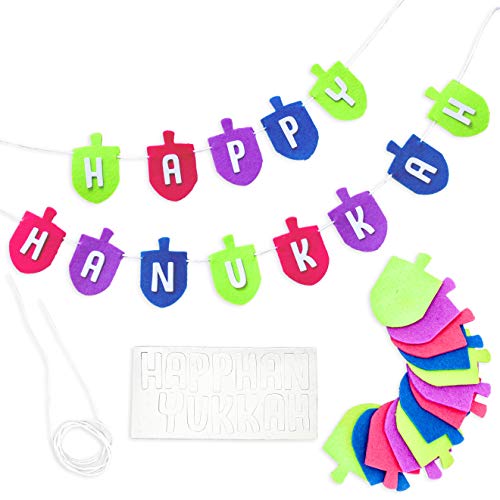 Dreidel Make Your Own Hanukkah Dreidel Banner Craft Kit (3-Pack)