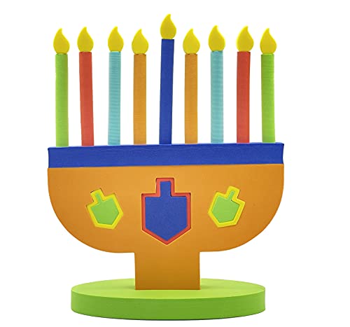 Hanukkah Foam Toy Menorah with Removable Candles and Dreidel