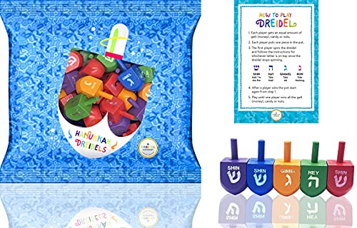 12 pezzi Dreidel in legno di Hanukkah in bianco non rifino 12 pezzi Dreidel in legno di Hanukkah in bianco non rifino