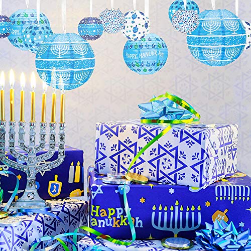 Lot de 46 décorations de Hanoukka à suspendre – Décorations de Hanoucca pour intérieur et extérieur Lot de 46 décorations de Hanoukka à suspendre – Décorations de Hanoucca pour intérieur et extérieur